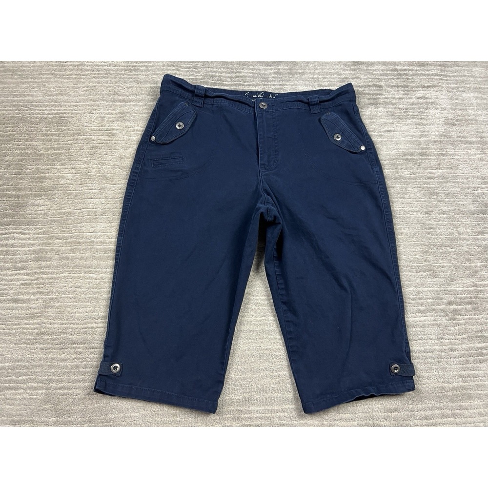 Gloria Vanderbilt Capri Pants Womens 8 Blue All Around Slimming Effect Missy